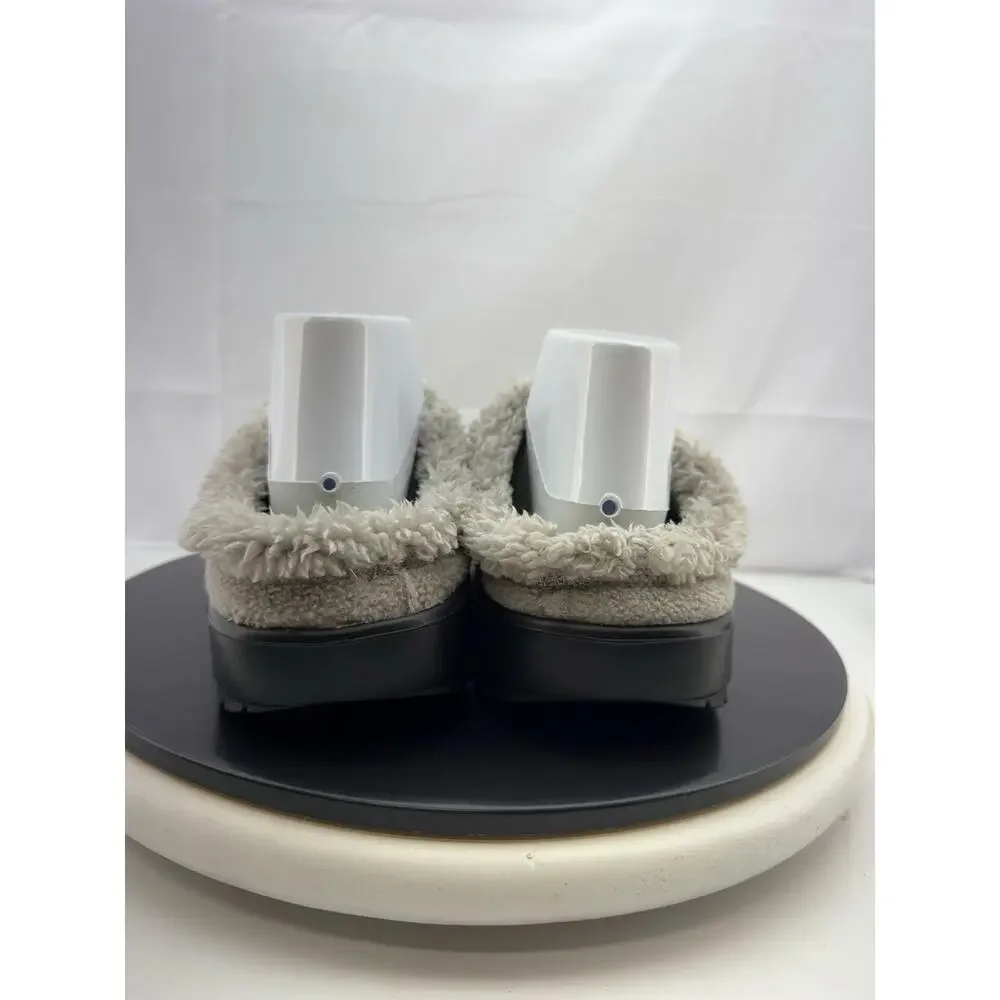 Oofos Oocoozie Mule Mens Size 11 Gray Sherpa Comfort Recovery Slip On Shoes NEW‎